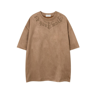 เสื้อยืดแขนสั้นคุณภาพสูงลายพิมพ์หนังกลับสไตล์อเมริกันสตรีทไลฟ์สำหรับผู้ชาย - Product Image 3