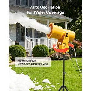 <b>Amusement</b> <b>Machine</b> Accessories Auto Oscillation Foam Cannon Party <b>Machine</b> with 3-Color LED Lights and Triangular Structure - Product Image 3