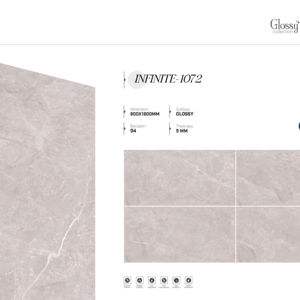 Carreaux de sol et de mur en porcelaine brillante haut de gamme, format grand carrelage 800x1600, 1200x1800, 750x1500 mm, pour intérieur moderne - Product Image 1