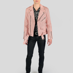 High Quality Unisex <b>Leather</b> <b>Jacket</b> <b>Winter</b> Streetwear with Front Logo Option Multiple Colors Available - Product Image 5