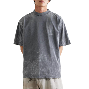 Custom Men's Acid Washed Sunfade <b>Tshirts</b> 100%cotton Blank Heavyweight Streetwear Distressed Oversized Boxy Fit T-shirts for Men - Product Image 3