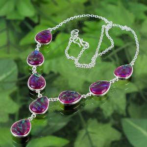 Collier en argent sterling 925 avec opale de feu rose, bijoux en pierres précieuses faits à la main, cadeau pour femmes, fiançailles, anniversaire, pendentif raffiné - Product Image 4