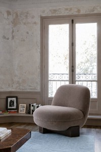 Sillón Moderno Andalusia Tapizado con Base de Madera Sólida – Sillón de Lujo para Sala de Estar y Hostelería - Product Image 2