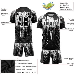 Maillot de football respirant de qualité supérieure à séchage rapide Ensemble pour enfants Ensembles d'uniformes de football personnalisés Kits de football Uniformes de football pour hommes Col rond - Product Image 3