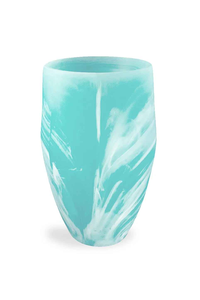 แจกันเรซิ่นกันน้ำลายหินอ่อน ดีไซน์ทันสมัย ทำมืออย่างดี เป็นมิตรกับสิ่งแวดล้อม เหมาะสำหรับตกแต่งบ้าน งานแต่งงาน ลายวนสีฟ้า - Product Image 3