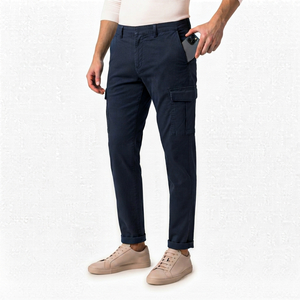 Pantalones Cargo Modernos e Informales para Hombre, Corte Ajustado, Pierna Estrecha, Múltiples Bolsillos, Logotipo Personalizado, Pantalones de Alta Calidad para Hombre - Product Image 5