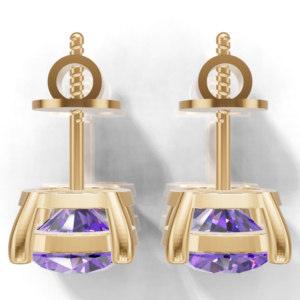 Pendientes de Amatista con Corte Brillante Natural, Plata de Ley 925, Joyería Clásica para Mujer, para Fiestas, Aniversarios y Regalos - Product Image 2