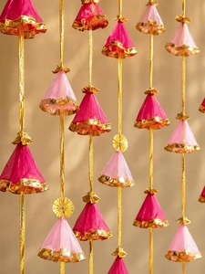 Colorful Net Gota String, haldi Mehendi Sangeet Dholki <b>Decoration</b> Hanging, Indian Pakistani <b>Wedding</b> Backdrop Decor, Diwali Decor - Product Image 1