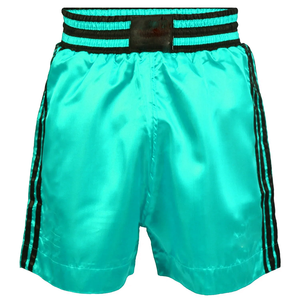 Shorts de boxe premium à rayures noires, séchage rapide, en toile, pour arts martiaux, légers, respirants, longueur genou, taille mi-haute - Product Image 6