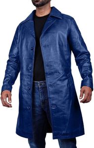 <b>Men's</b> Genuine Factory Leather Custom Made Long Polyester Weatherproof Outdoor Breathable Coats - Product Image 5