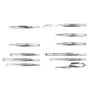 Pinces chirurgicales en acier inoxydable, manuelles, différents types, l'essentiel des instruments chirurgicaux à usage médical, lot de 11 pièces - Product Image 1