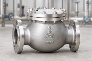 Clapet anti-retour à bride en fonte 1 1/2 pouce avec joint en caoutchouc pour débit d'eau basse pression DN200 PN16 GGG40 pour pipeline industriel, port de 4 pouces - Product Image 4