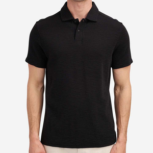 Polo pour homme bleu clair à manches courtes avec fermeture éclair, style décontracté, en polyester tricoté, séchage rapide, idéal pour le golf - Product Image 1