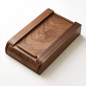 Caja de Almacenamiento de Madera Tallada con Tapa Deslizante, Organizador de Joyas Clásico Ecológico para el Hogar, Cocina y Oficina - Product Image 1