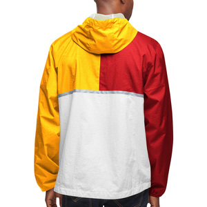 Custom Streetwear Colour <b>block</b> panel 80s 90s Style Retro Lightweight Nylon Anorak Windbreaker Jackets Coat for Men Women - Product Image 2