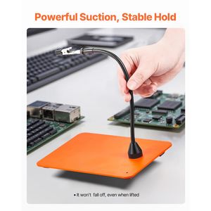 Station de soudage à trois mains magnétiques avec 4 bras flexibles, outil de troisième main avec pinces crocodiles, en acier robuste antidérapant B - Product Image 3