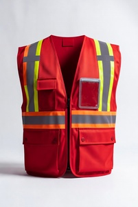 Men's Reflective Multi Pocket Workwear Vest Men's High Contrast Protection Safety Vest - Product Image 2
