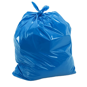 ถุงขยะสีน้ำเงิน ขนาด 55-60 แกลลอน HDPE/LDPE ป้องกันการรั่วซึม ขนาด 42*46 ซม. หนา 90 ไมครอน สำหรับใช้ในครัวเรือน - Product Image 1