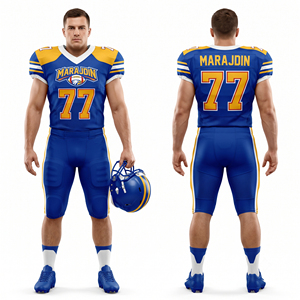 Uniforme de football américain personnalisé par sublimation, de qualité supérieure pour les équipes et les joueurs, uniforme de football américain fabriqué au Pakistan avec OEM - Product Image 6