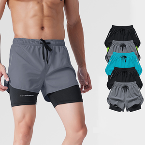 Nuevos Pantalones Cortos Deportivos 2 en 1 para Correr, Pantalones Cortos de Malla de Secado Rápido para Hombre, Pantalones Cortos de Gimnasio para Hombre - Product Image 1