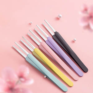 Pince à épiler professionnelle à pointe ronde sécurisée pour enfants, pince à épiler artisanale en acier inoxydable pour cils et masques - Product Image 2