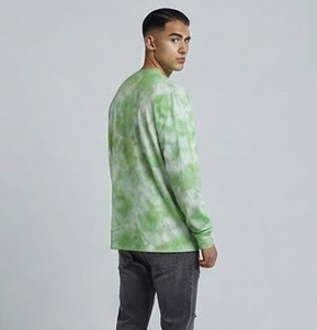 T-shirt à manches longues pour homme, effet délavé, vintage, coupe ample, col rond, en coton, style streetwear décontracté - Product Image 6