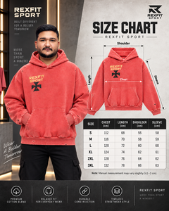 Sweat-shirt à capuche délavé rose corail pour homme, avec emblème graphique, effet vieilli, coupe oversize, style streetwear, personnalisable OEM, vente en gros, haut décontracté - Product Image 5