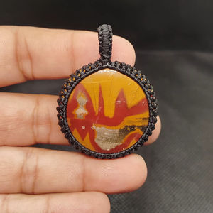 Pendentif Macramé Papillon, Cabochon de pierre précieuse, Lot en gros de pierres précieuses en vrac, Cabochon de pierre précieuse - Product Image 1