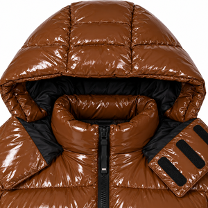 Manteau matelassé brillant pour homme avec capuche, veste d'hiver chaude pour les commandes OEM et en gros - Product Image 5