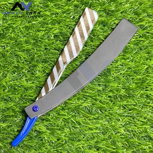 New Arrival Barber Slide Lock <b>Razor</b> Stainless Steel Handle Straight Edge Shavette <b>Single</b> <b>Blade</b> Non-Disposable Custom Branding - Product Image 4