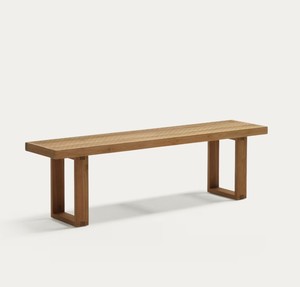Modern Solid Teak <b>Wood</b> <b>Bench</b> for Dining Room and Outdoor Patio Minimalist Slatted <b>Bench</b> for Cafe Restaurant and Garden Furniture - Product Image 1