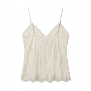 เสื้อกล้ามลูกไม้ปักลายสำหรับผู้หญิง สายเดี่ยว ดีไซน์หรูหรา ทรงเข้ารูป สำหรับฤดูร้อน คุณภาพสูง บริการ OEM - Product Image 2