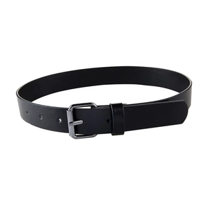 Ceinture en cuir PU noir de haute qualité, style décontracté, sangles de taille en toile pour garçons et adolescents - Product Image 1