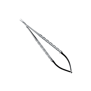 Ciseaux microscopiques courbés Castro, instrument microchirurgical de précision pour la chirurgie ophtalmique vasculaire et des tissus délicats - Product Image 3