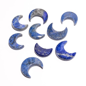 Piedra de Lapislázuli de la Mejor Calidad, Forma de Luna, Hecha a Mano, Tema Patriótico, Piedra de Meditación, Hermosa, de F S - Product Image 1