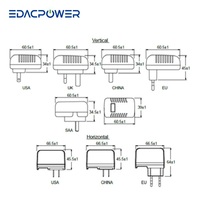 EDAC POWER MAX. Adaptateur mural médical EM1019DYZS AC/DC 20~27V 20W 1A, connexion par fiche, efficacité de niveau VI, noir