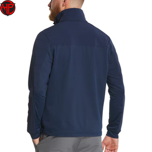 Sudadera de malla con cremallera de un cuarto para hombre, con logo personalizado, paneles de bloques de color y rayas, estilo casual, transpirable y que absorbe la humedad, ideal para golf. - Product Image 4
