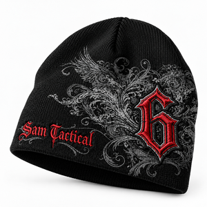 Custom Logo Jacquard Rib <b>Knit</b> Cuffed <b>Beanie</b> Ribbed <b>Knit</b> <b>Beanie</b> with Custom Embroidered Logo Winter Cuffed <b>Knit</b> <b>Beanie</b> Hat - Product Image 1