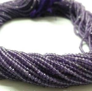 Cuentas de Piedra de Amatista Natural Microfacetada de 2mm y 3mm, Hebras de Gemas Sueltas para Joyería, Calidad AAA, Certificadas por IGI, Color Morado, para DIY - Product Image 2