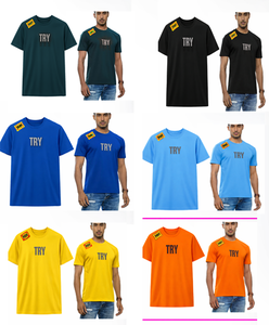 เสื้อยืดคอเต่าพิมพ์ลายโลโก้ที่กำหนดเอง พิมพ์ลายด้านหน้าด้วยผ้าไหม สำหรับผู้ชาย ผ้าฝ้าย 100% ซักแล้ว ให้ความรู้สึกวินเทจ เสื้อยืดแขนสั้นแบบทางการ - Product Image 1