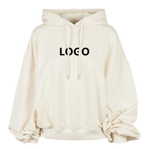 Hot Selling Women's Oversized Hoodie 100% Cotton <b>Material</b> Breathable Customized Logo Printing OEM Service - Product Image 3