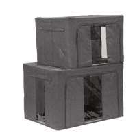 MA24.1 Boîtes de rangement en PVC personnalisées, écologiques et durables, pliables, en tissu, style Japandi, pour l'organisation du placard, des vêtements, des jouets pour enfants
