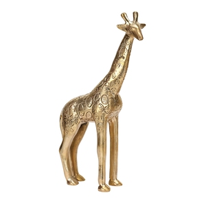 Statue de girafe en métal massif de qualité supérieure, sculpture décorative pour salon moderne, table console et bureau - Product Image 5