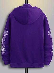 Sudadera con capucha para hombre, estilo streetwear, corte holgado, tela gruesa, informal, para gimnasio, para la moda de invierno - Product Image 3