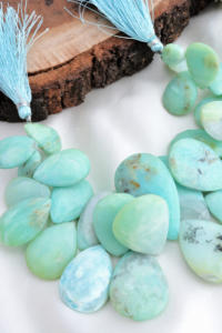 Ópalo Azul Peruano Natural, Color Superior, Forma de Almendra Facetada, Natural, para la Elaboración de Joyería Fina, Piedra Preciosa - Product Image 5