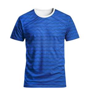 Maillots de football à manches courtes respirants, imprimés par sublimation, personnalisables à faible MOQ, avec logo et numéros d'équipe, 100 % polyester - Product Image 1