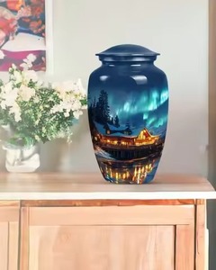 Hot Selling <b>Large</b> Pink Aluminium Penguin Cremation Adult <b>Urn</b> for Human Ashes With Free Velvet Bag - Product Image 3