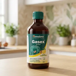 Gasex Syrup, Extracto Ayurvédico Silvestre Prensado en Frío, Suplemento Herbal en Tabletas para el Equilibrio Digestivo y el Bienestar - Product Image 1