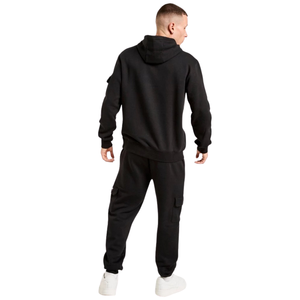 Ensemble de survêtement cargo en polaire pour homme avec sweat à capuche et pantalon à poches à rabat, coupe décontractée, style urbain, tenue de sport sur mesure OEM - Product Image 2