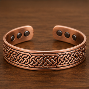 Pulsera Magnética de Cobre Puro con Tejido Infinito Artesanal, Joyería Metálica de Diseño Exquisito, Regalo Promocional Novedoso - Product Image 5